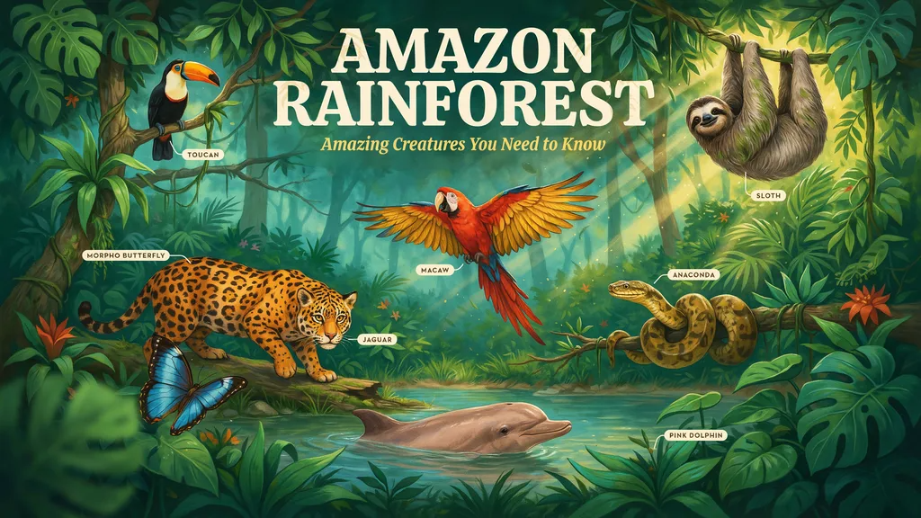 Animals in the Amazon Rainforest